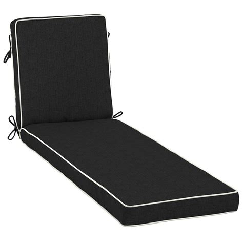 black outdoor chaise cushion